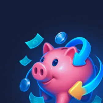 Icona salvadanaio del programma cashback di Magneticslots